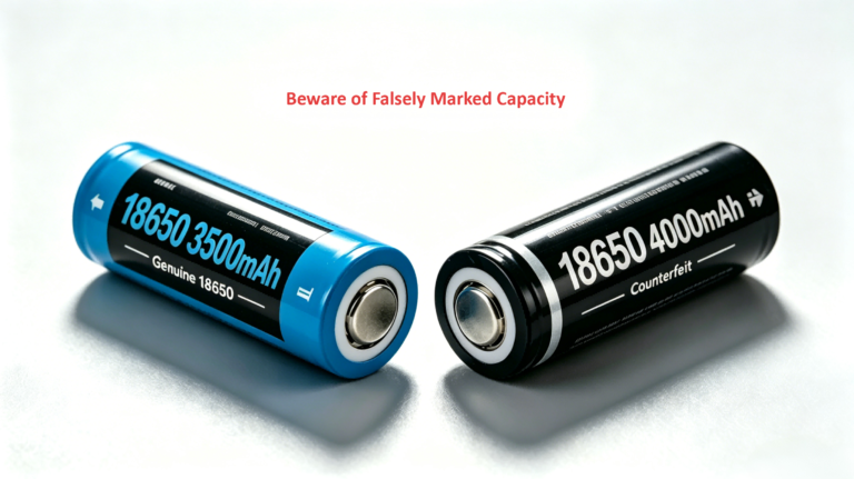 18650 battery Beware of Falsely Marked Capacity