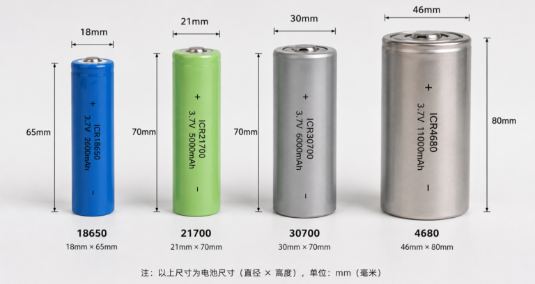 Cylindrical Lithium-Ion Cells: 18650, 21700, 30700, 4680 & More – Full Comparison Guide