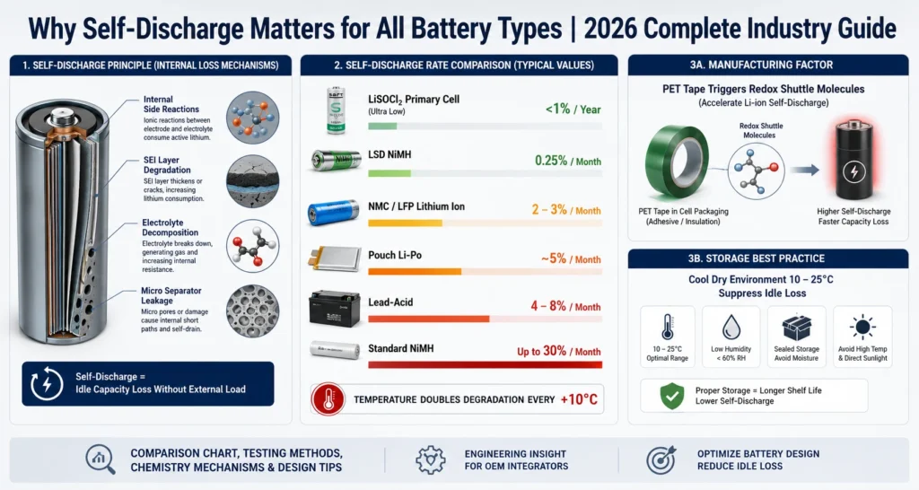 Why Self-Discharge Matters for All Battery Types 2026 Complete Industry Guide