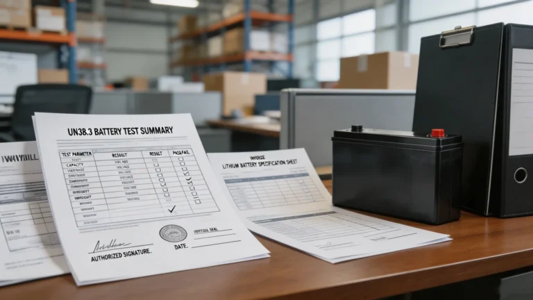 Logistics photo of Class‑9 labelled lithium‑ion battery shipping carton, illustrating 2026 IATA DGR 67th, IMDG 41‑24 and US PHMSA transport compliance regulations